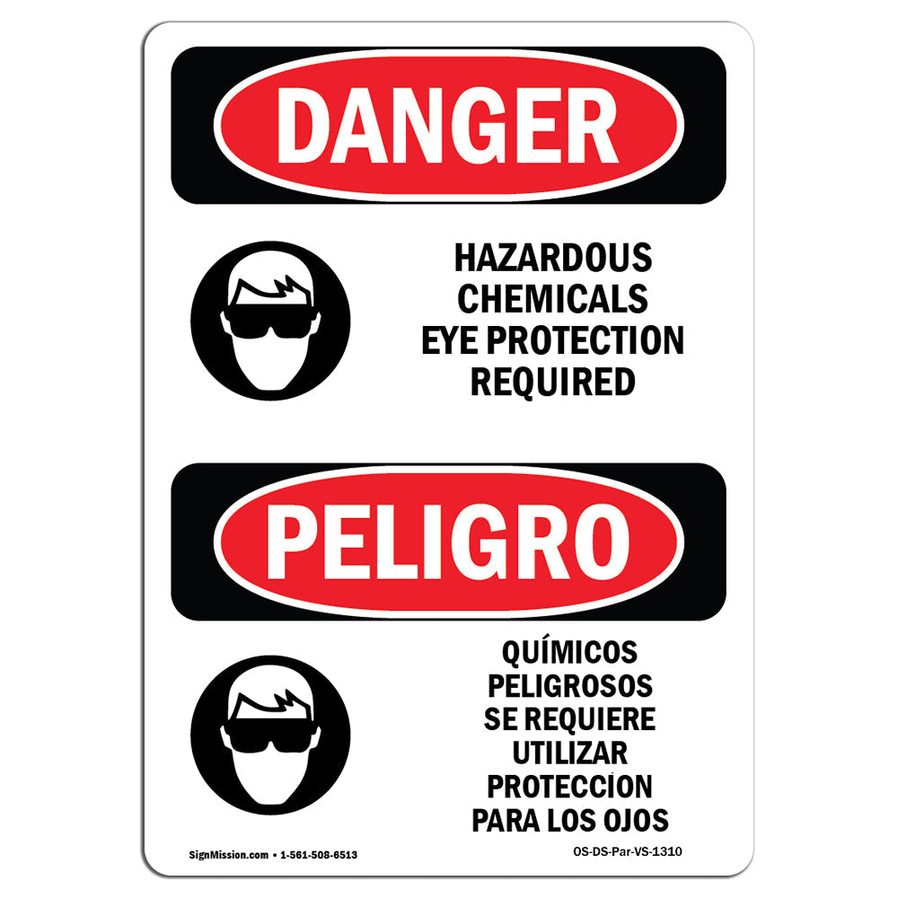 Hazardous Chemicals Eye Protection Required