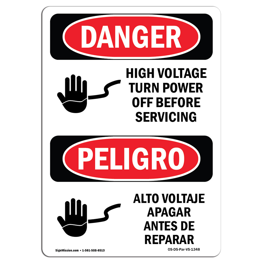 High Voltage Turn Power Off Before Servicing