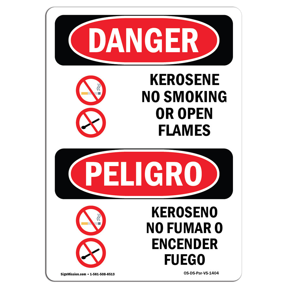 Kerosene No Smoking Or Open Flames
