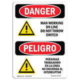 Man Working On Line Do Not Throw Switch