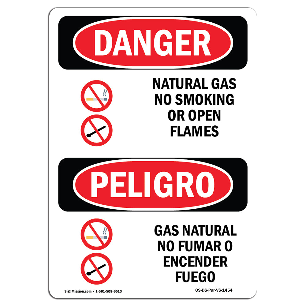Natural Gas No Smoking Or Open Flames