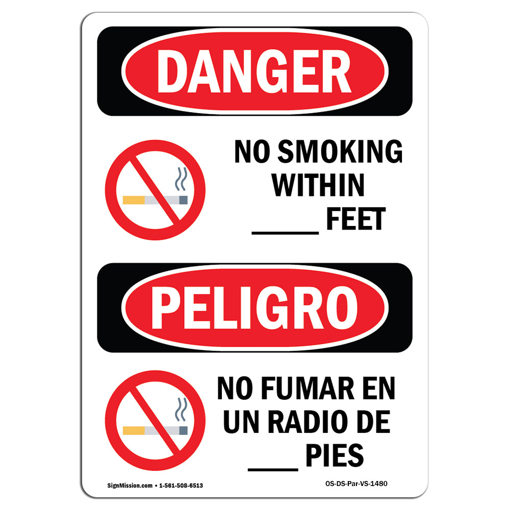 Custom No Smoking Within - Feet