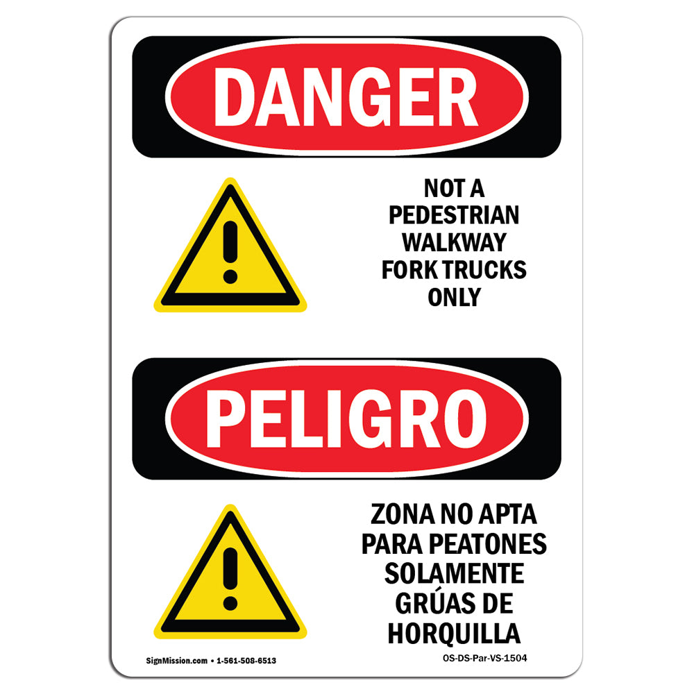 Not A Pedestrian Walkway Fork Trucks Only