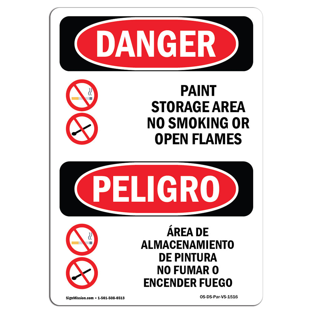 Paint Storage Area No Smoking Or Open Flames