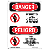 Restricted Area No Smoking At Any Time