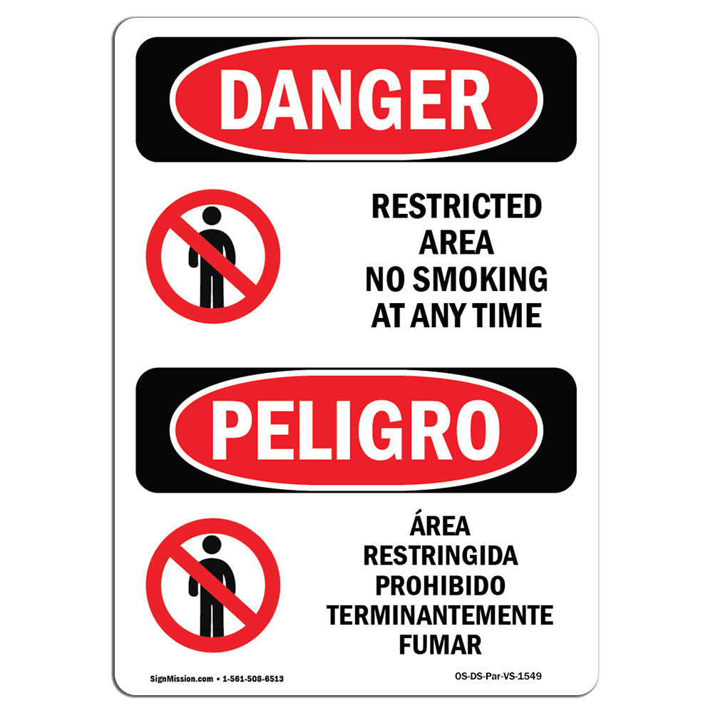 Restricted Area No Smoking At Any Time