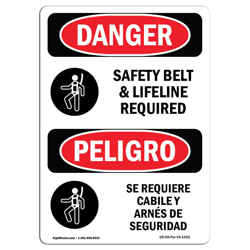 Safety Belt And Lifeline Required Symbol