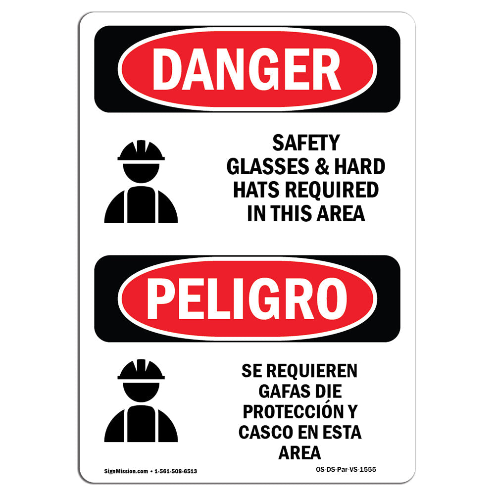 Safety Glasses And Hard Hats Required Symbol