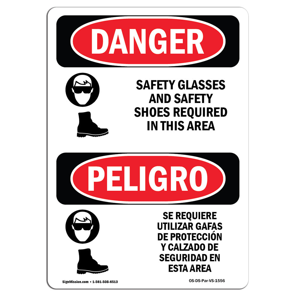 Safety Glasses And Safety Shoes Required