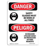 Safety Glasses Must Be Worn At All Times