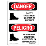 Safety Shoes Must Be Worn At All Times