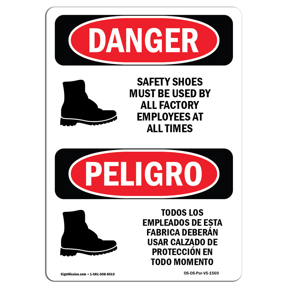 Safety Shoes Must Be Used By All Employees