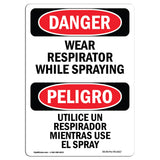 Portrait Wear Respirator While Spraying