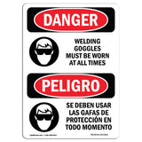 Welding Goggles Must Be Worn At All Times