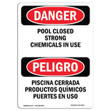 Pool Closed Strong Chemicals In Use
