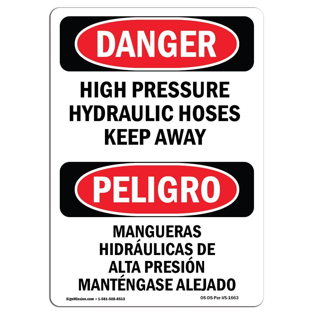 High Pressure Hydraulic Hoses Keep Away