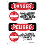 Hazardous Area No Customers Permitted Beyond