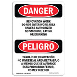 Portrait Renovation Work Do Not Enter Work Area