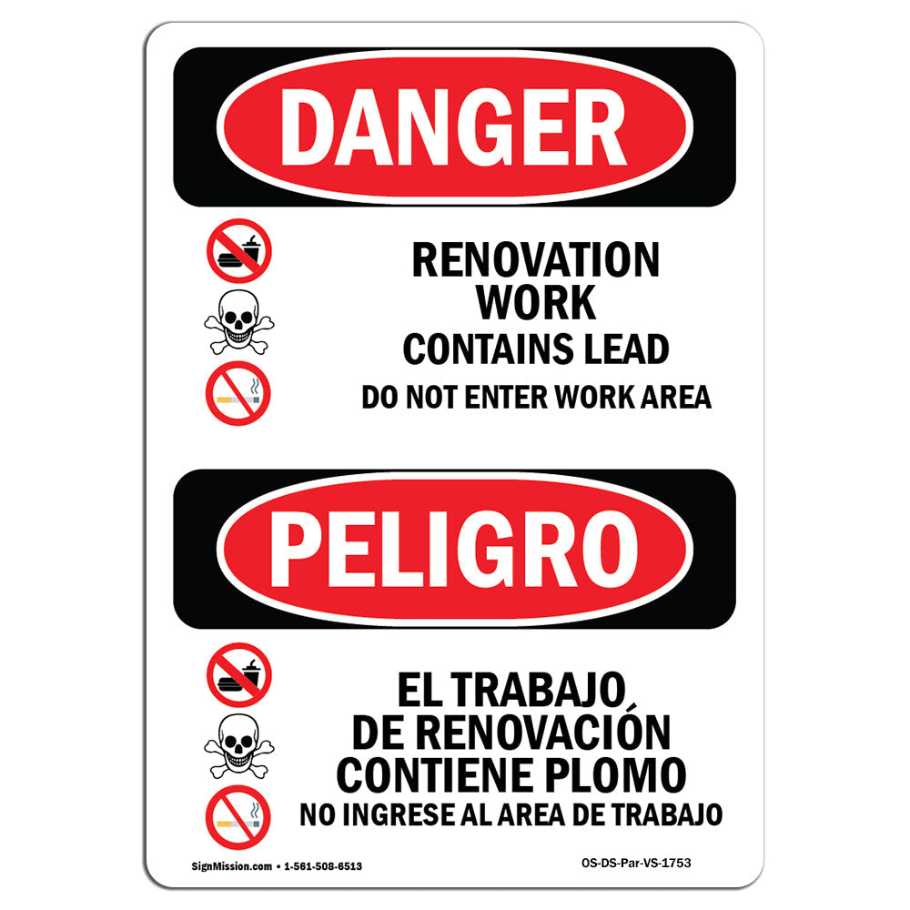Renovation Work Contains Lead Do Not Enter