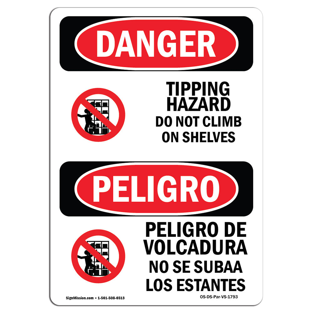 Tipping Hazard Do Not Climb On Shelves