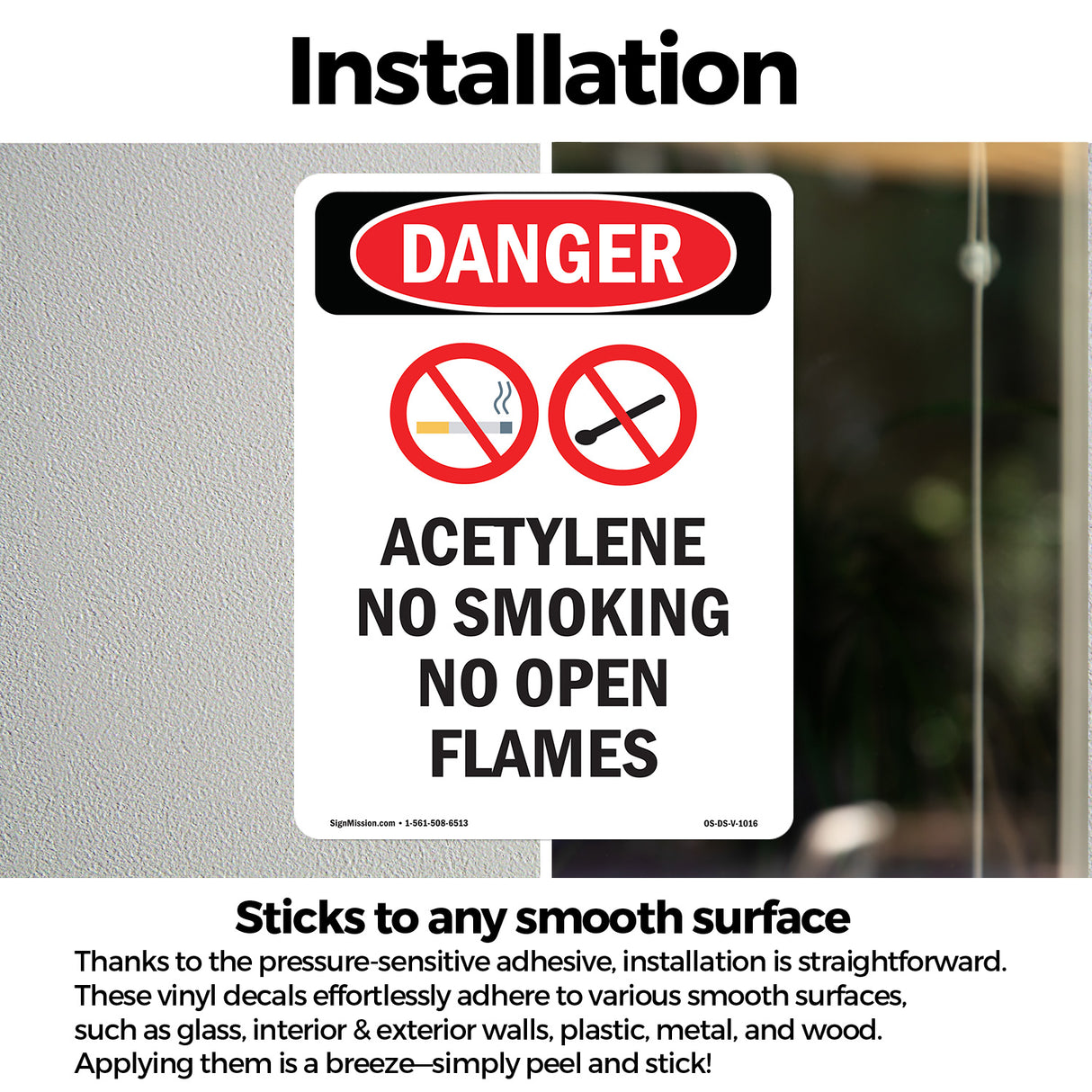 Acetylene No Smoking No Open Flames
