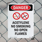 Acetylene No Smoking No Open Flames