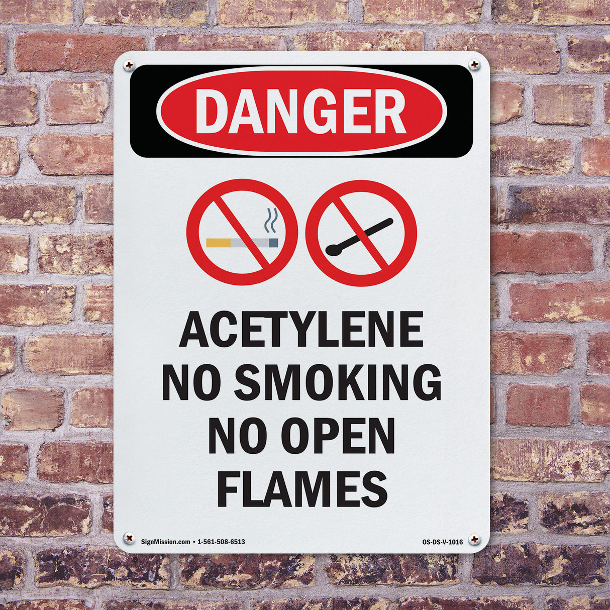 Acetylene No Smoking No Open Flames