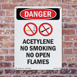 Acetylene No Smoking No Open Flames
