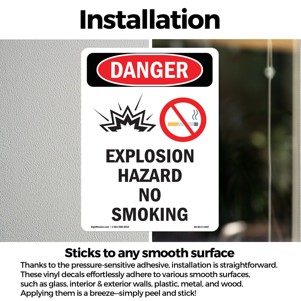 Explosion Hazard No Smoking