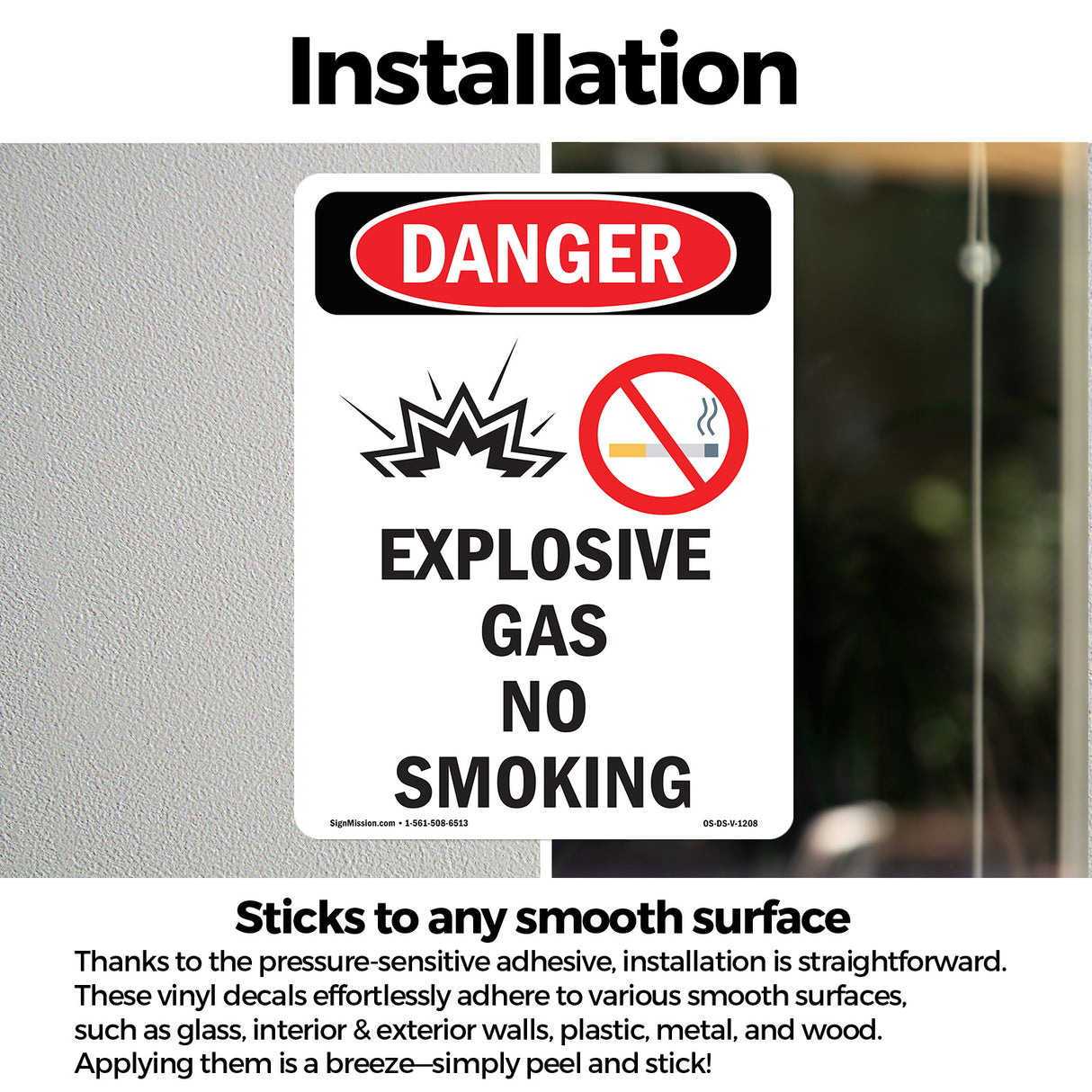 Explosive Gas No Smoking Spanish