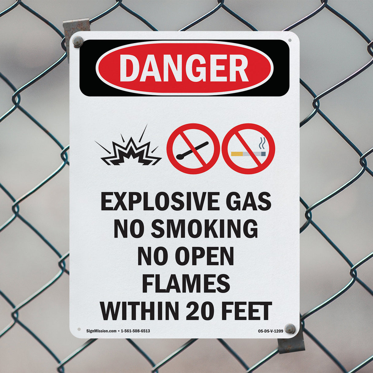 Explosive Gas No Smoking Within 20 Feet