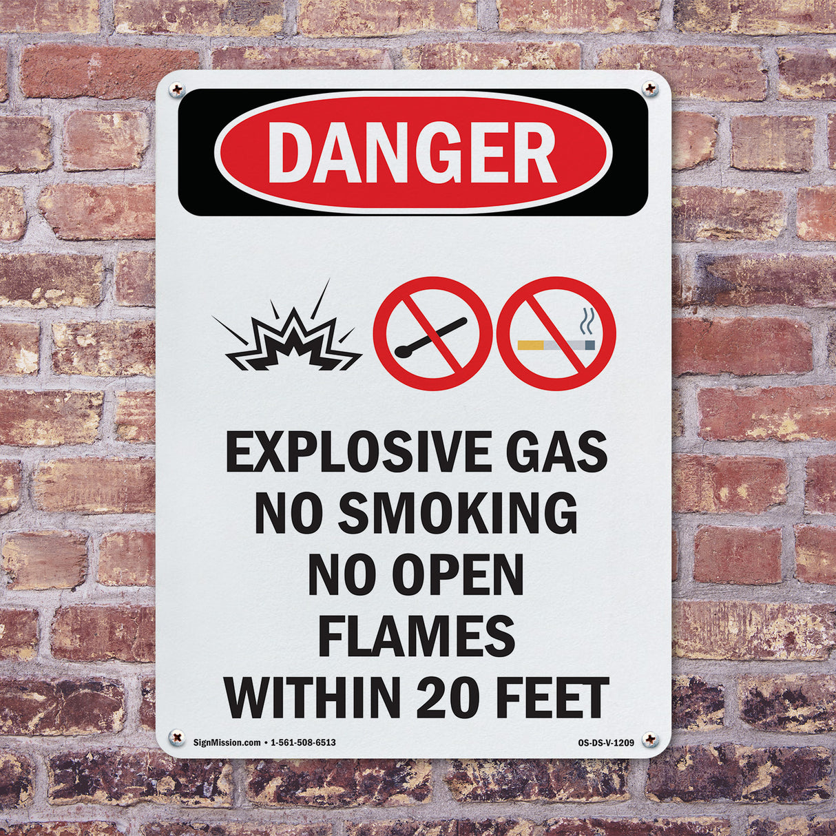 Explosive Gas No Smoking Within 20 Feet
