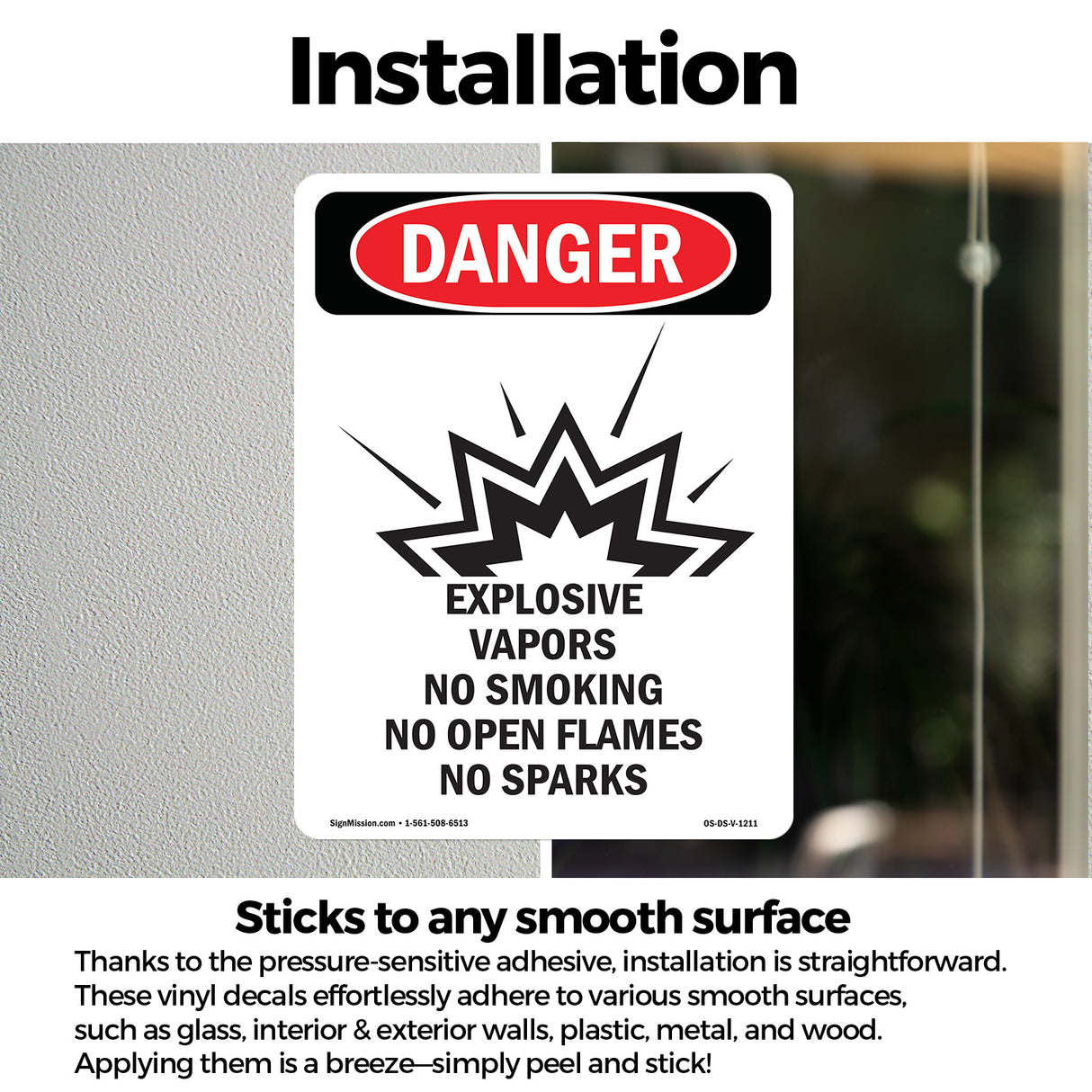 Explosive Vapors No Smoking Open Flames