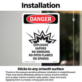 Explosive Vapors No Smoking Open Flames