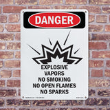Explosive Vapors No Smoking Open Flames