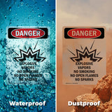 Explosive Vapors No Smoking Open Flames