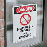 Flammable Vapors No Smoking