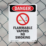 Flammable Vapors No Smoking