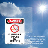 Flammable Vapors No Smoking