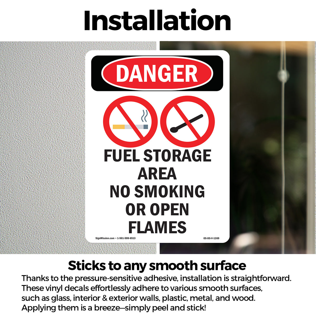 Fuel Storage Area No Smoking Or Open Flames
