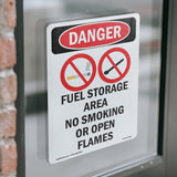 Fuel Storage Area No Smoking Or Open Flames