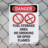 Fuel Storage Area No Smoking Or Open Flames