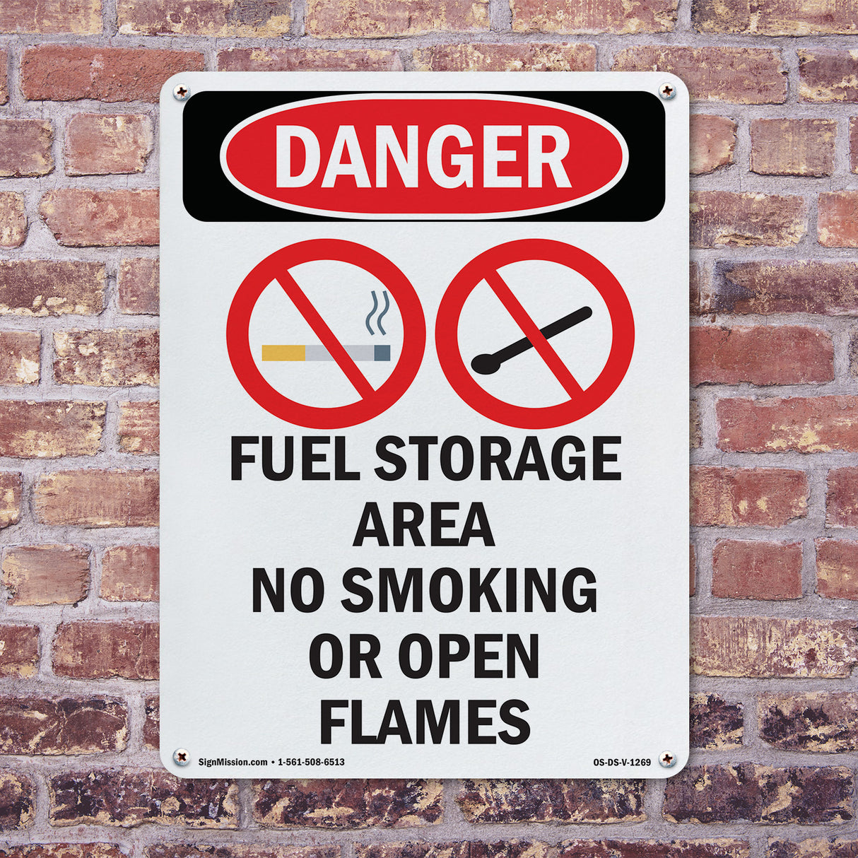 Fuel Storage Area No Smoking Or Open Flames
