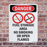 Fuel Storage Area No Smoking Or Open Flames