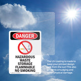 Hazardous Waste Storage Flammable No Smoking