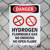 Hydrogen Flammable Gas No Smoking Open Flame