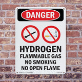 Hydrogen Flammable Gas No Smoking Open Flame