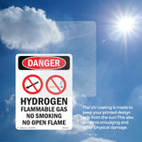 Hydrogen Flammable Gas No Smoking Open Flame