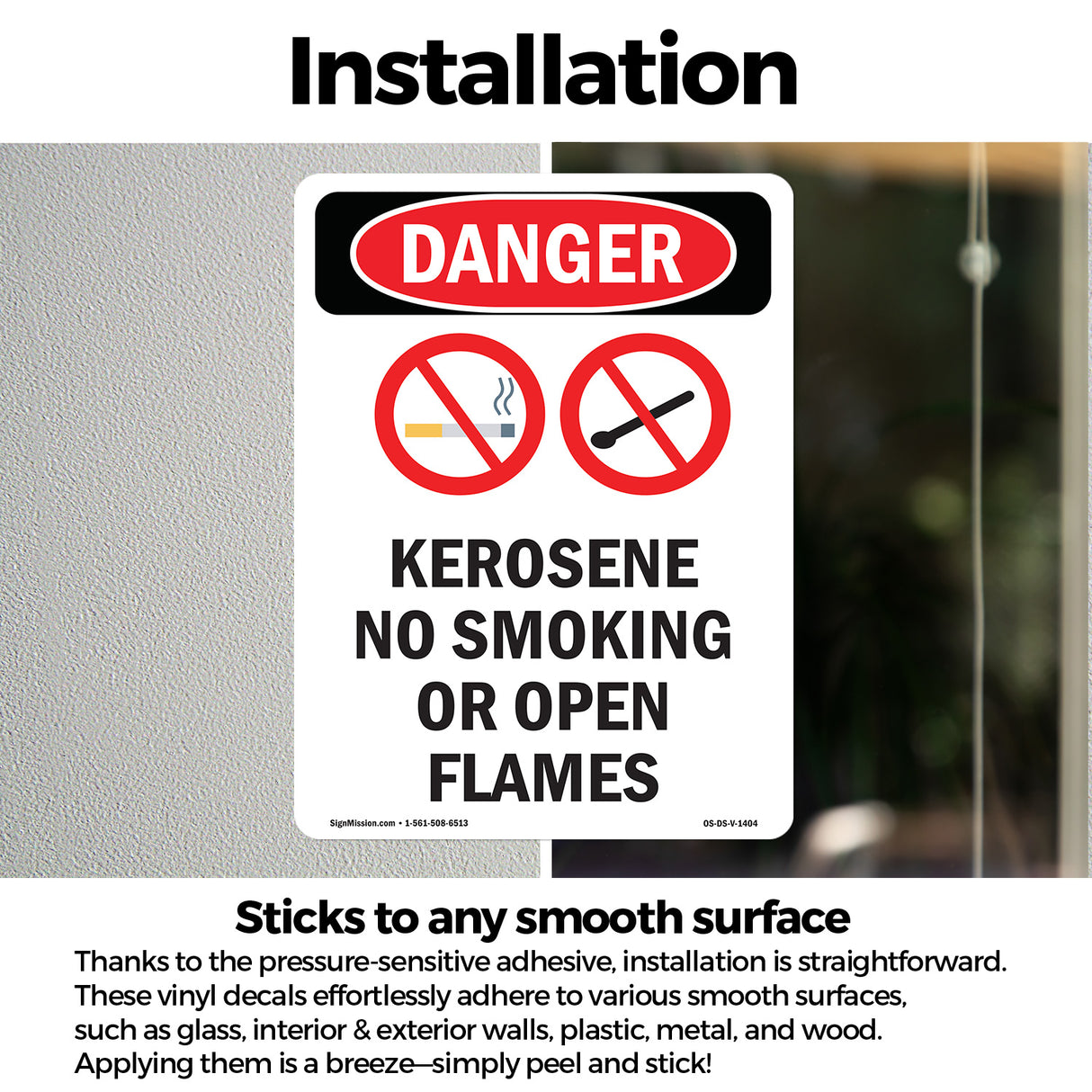Kerosene No Smoking Or Open Flames