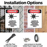 Laser In Operation Trained Personnel Only